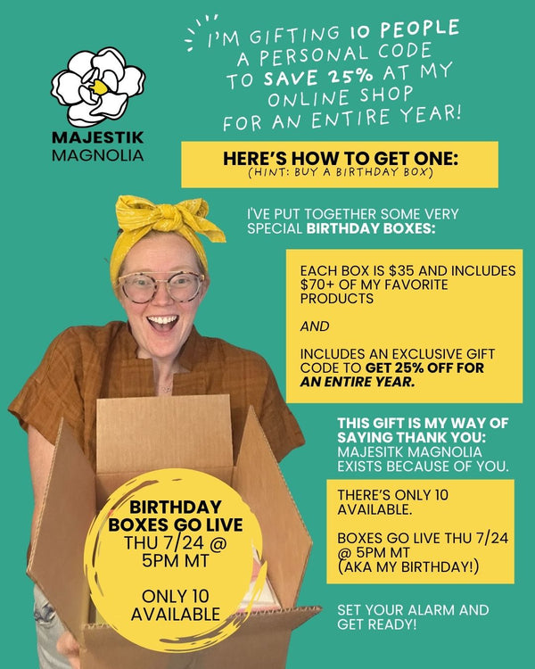 BIRTHDAY BOX 🎉 Includes GIFT for 25% for an entire year - ONLY 10 AVAILABLE