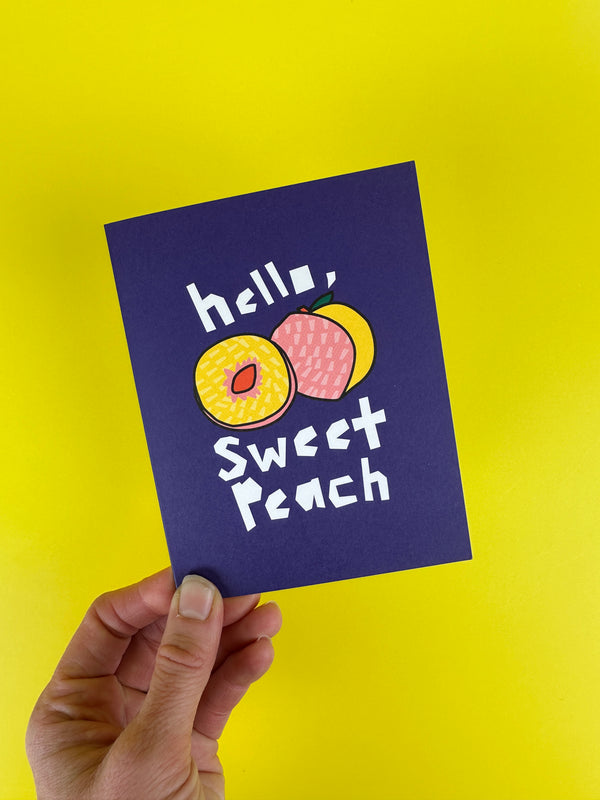 Hello, Sweet Peach • Greeting Card