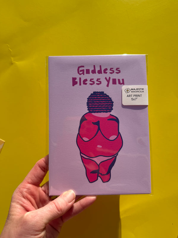 Goddess Bless You, Small Feminist Art Print