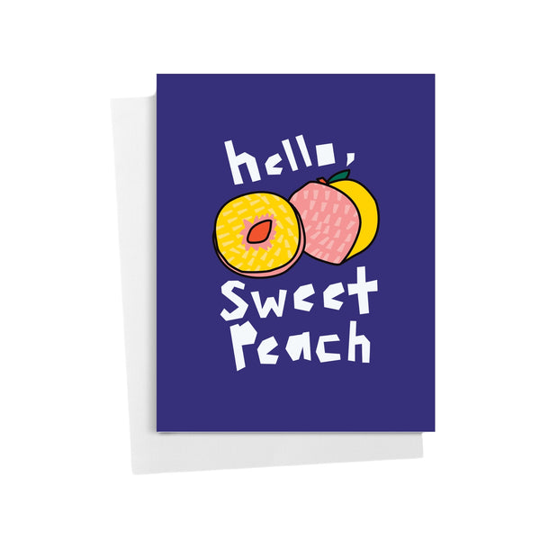 Hello, Sweet Peach • Greeting Card