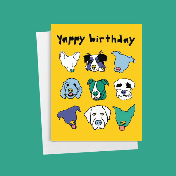 Yappy Birthday • Dog Lovers Greeting Card