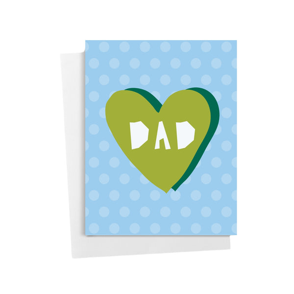 "DAD" Pop Art Heart Greeting Card