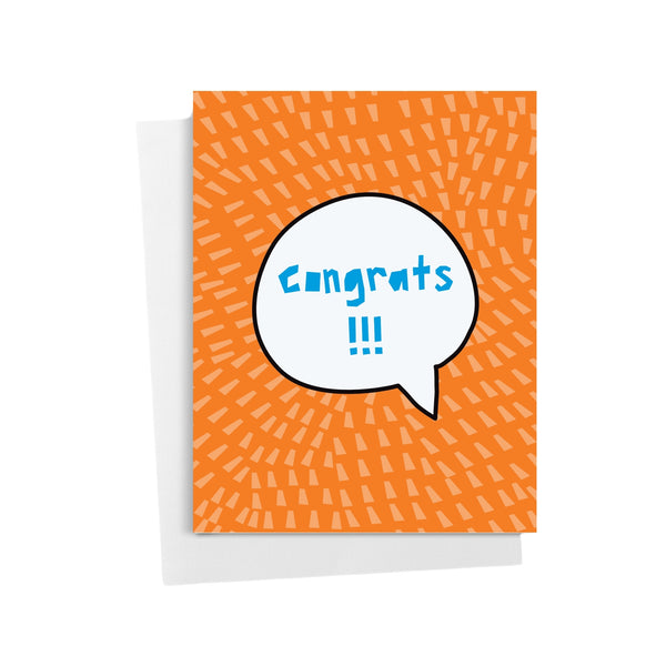 "Congrats!!!" Quote Bubble Greeting Card