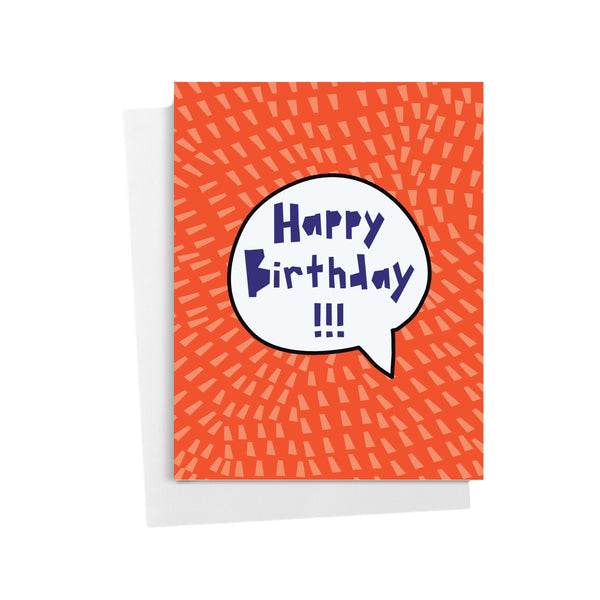 "Happy Birthday!!!" Quote Bubble Greeting Card