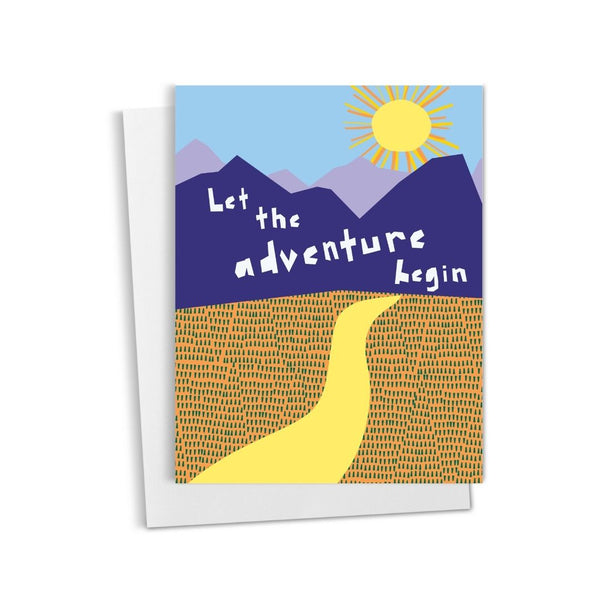 Let The Adventure Begin • New Beginnings Mountain Card