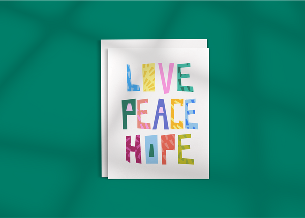 Love Peace Hope • Single Holiday Card