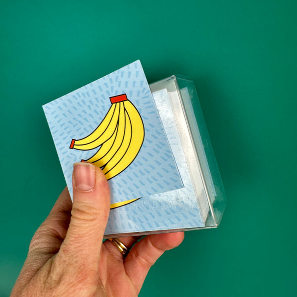 Pop Art Banana Bunch • Message Mini Notecards