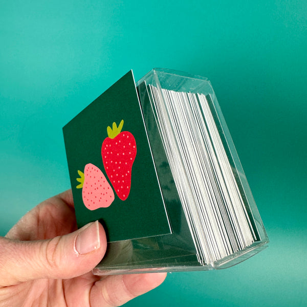 Strawberry Fields • Strawberry Message Mini Notecards