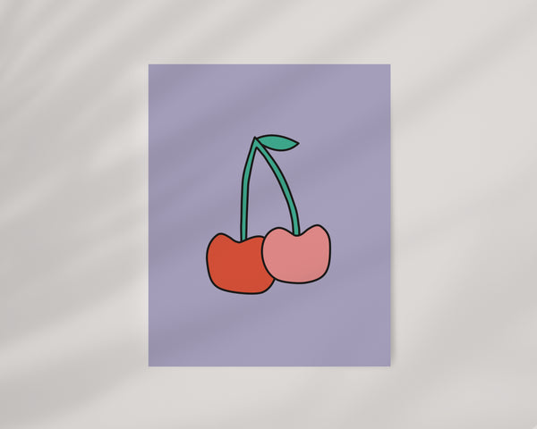 Electric Cherry • Eclectic Fruit Art Print