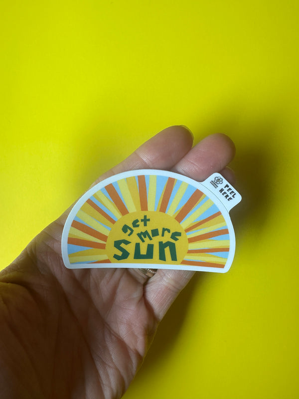Get More Sun • Sunshine Waterproof Sticker