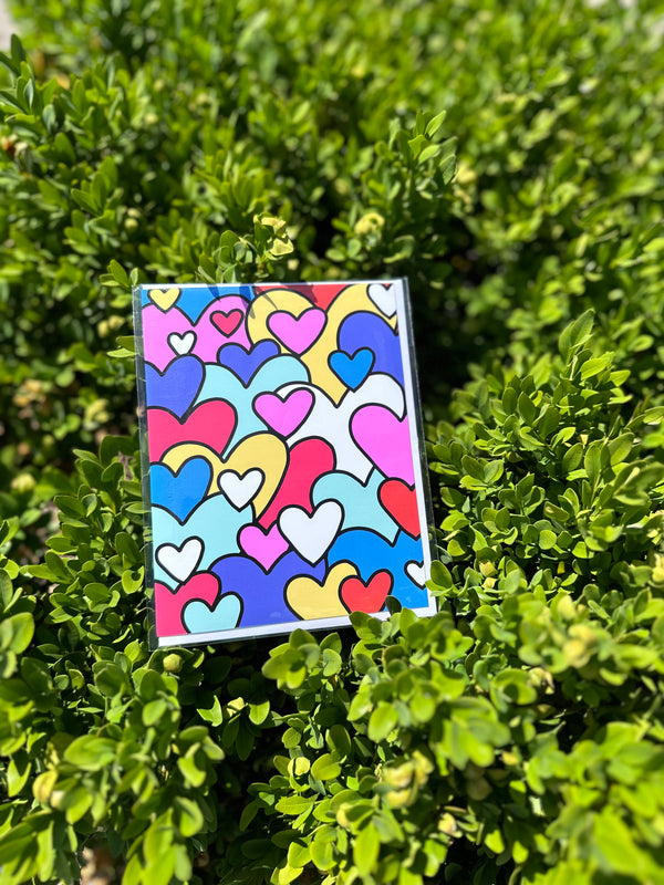 Lots of Love • Pop Art Heart Greeting Card