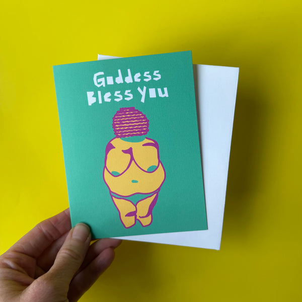 Goddess Bless You Greeting Card