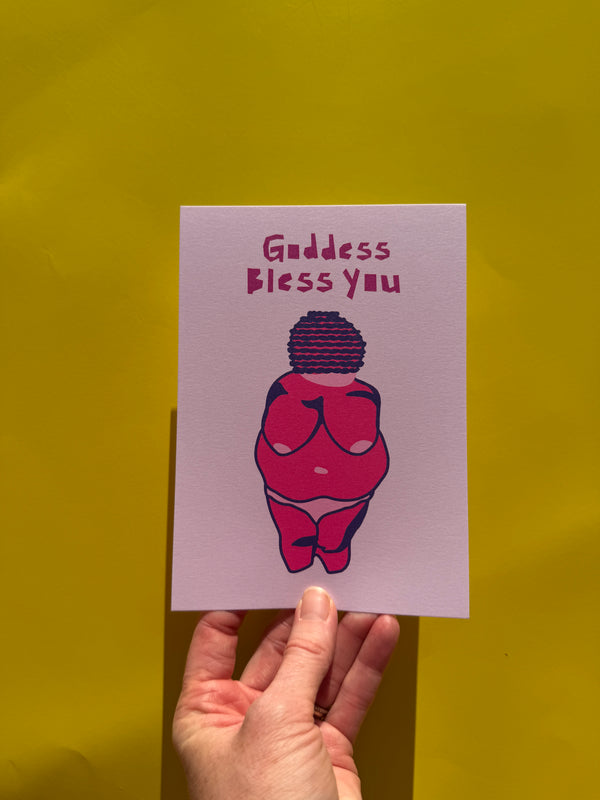 Goddess Bless You, Small Feminist Art Print