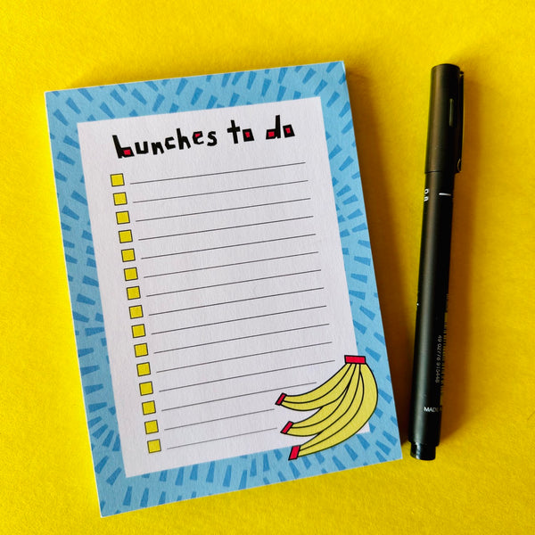 Bunches to Do • Lined Checklist Banana Notepad