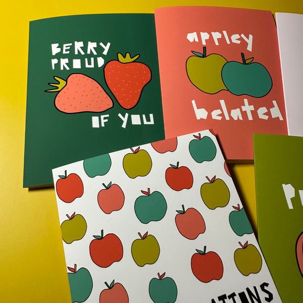 Appley Belated • Belated Celebration Greeting Card