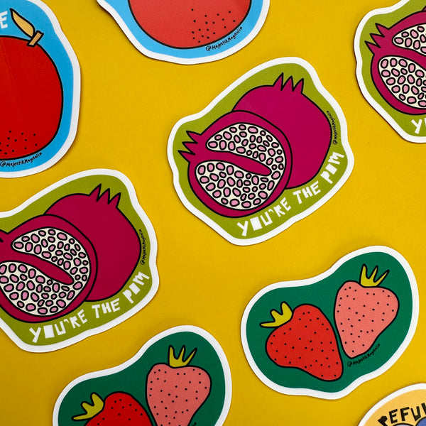 You're The Pom • Pomegranate Die-Cut Sticker