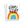 Colorful rainbow with polka dots and 'Have a Day' text on a white background