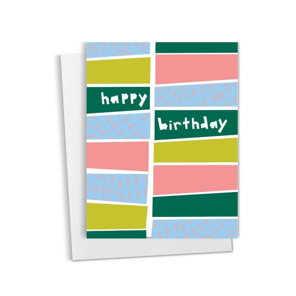 Happy Birthday • Geometric Abstract Card