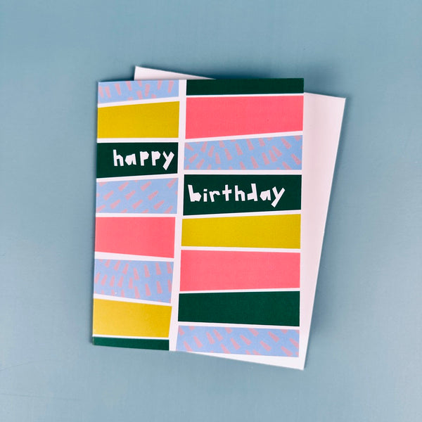 Happy Birthday • Geometric Abstract Card