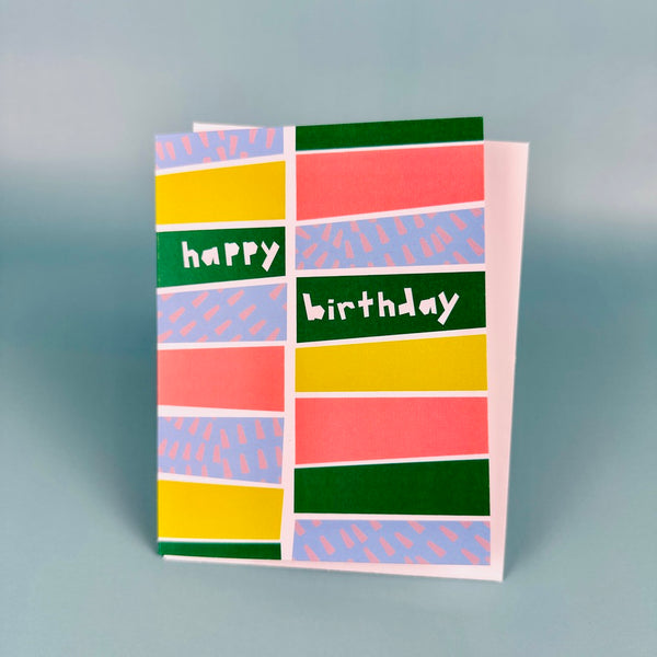 Happy Birthday • Geometric Abstract Card