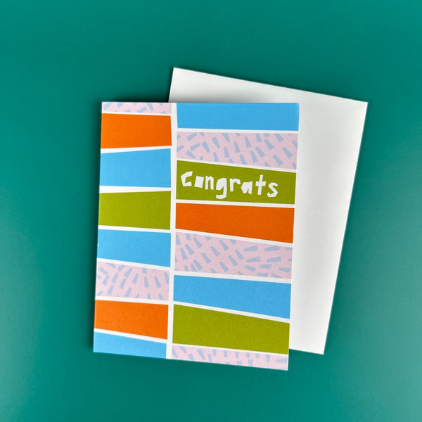 Congrats • Geometric Abstract Congratulations Card