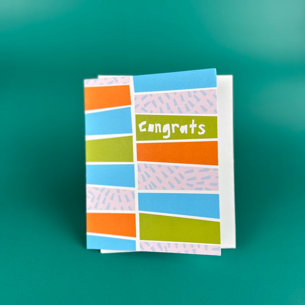 Congrats • Geometric Abstract Congratulations Card