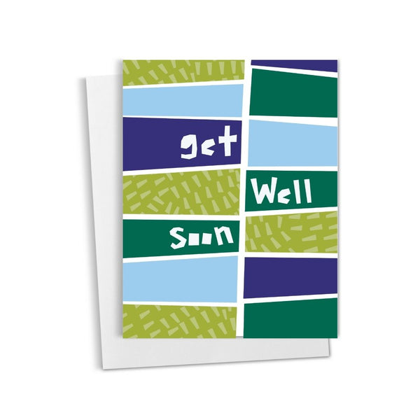 Get Well Soon • Geometric Abstract Card