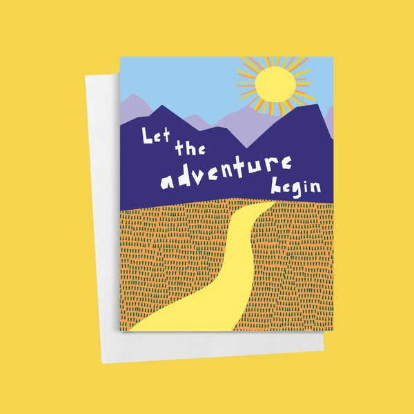 Let The Adventure Begin • New Beginnings Mountain Card