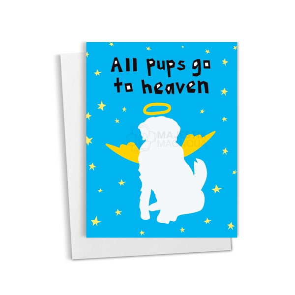 All Pups Go to Heaven, Dog Pet Loss Sympathy Card