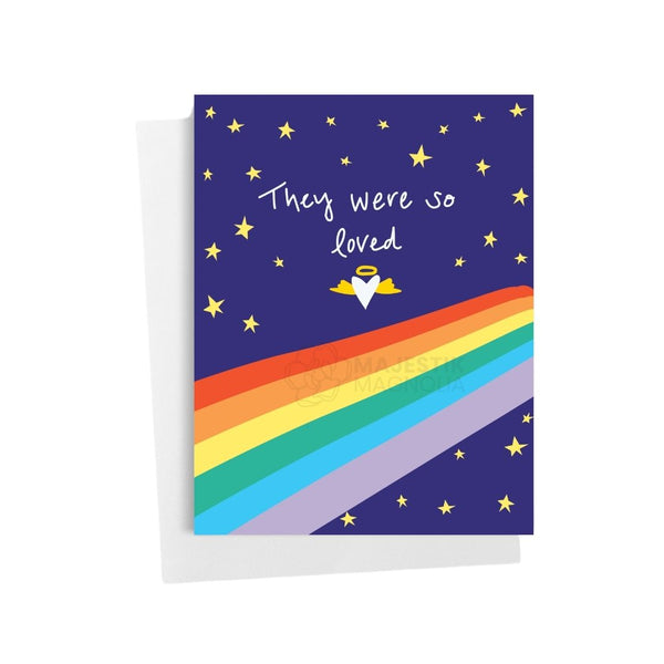 They Were So Loved, Rainbow Bridge Pet Loss Sympathy Card
