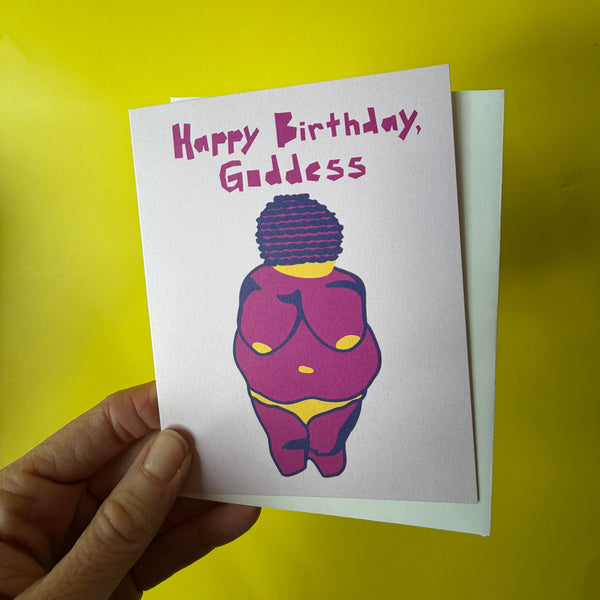 Feminist Birthday Card, Goddess Illustration