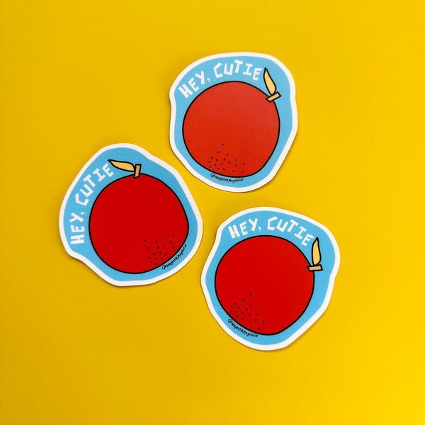 Hey, Cutie • Orange Fruit Die-Cut Sticker