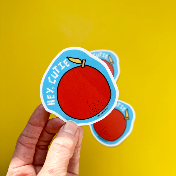 Hey, Cutie • Orange Fruit Die-Cut Sticker