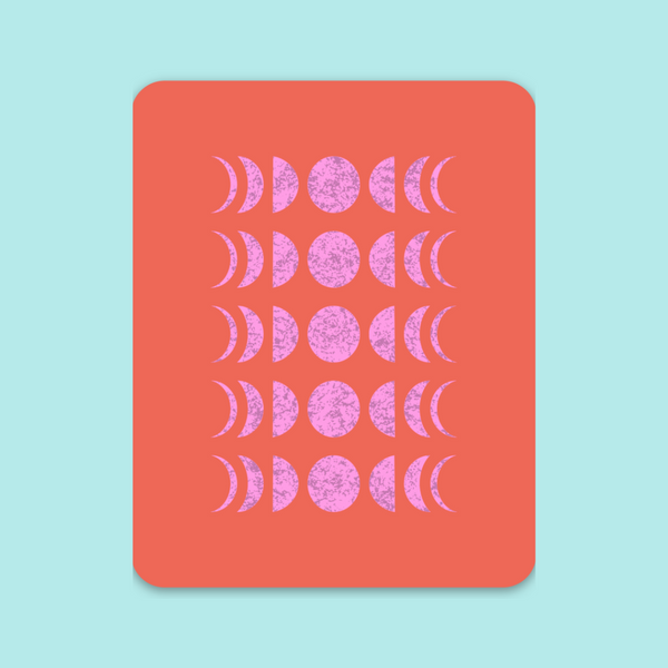 Red Moon Phase • Die-Cut Sticker