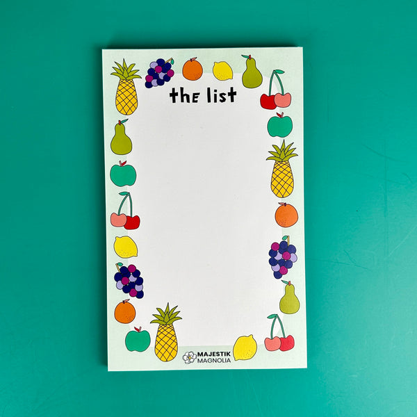 "The List" - Mixed Fruit Salad Notepad