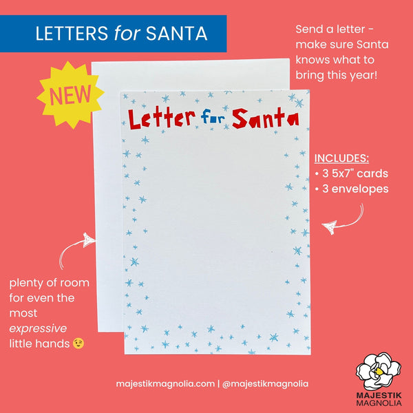 Letters for Santa • Pack of 3 • Kid's Christmas Card