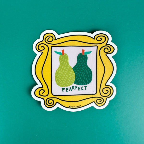 Pearfect Pear Fancy Frame Waterproof Sticker