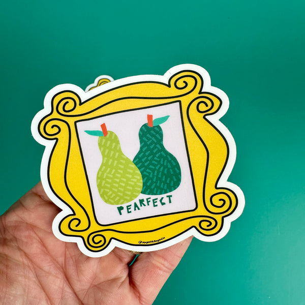 Pearfect Pear Fancy Frame Waterproof Sticker