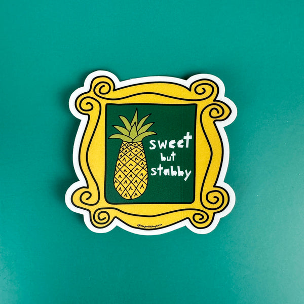 "Sweet but Stabby" Sassy Fancy Frame Pineapple Sticker