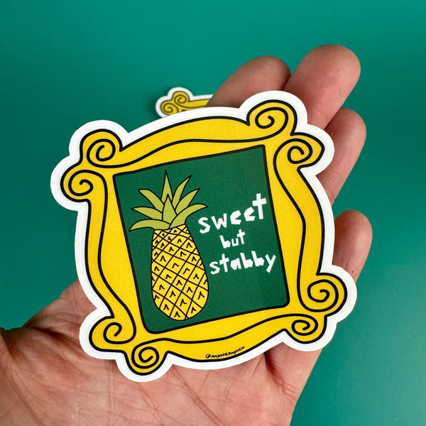 "Sweet but Stabby" Sassy Fancy Frame Pineapple Sticker