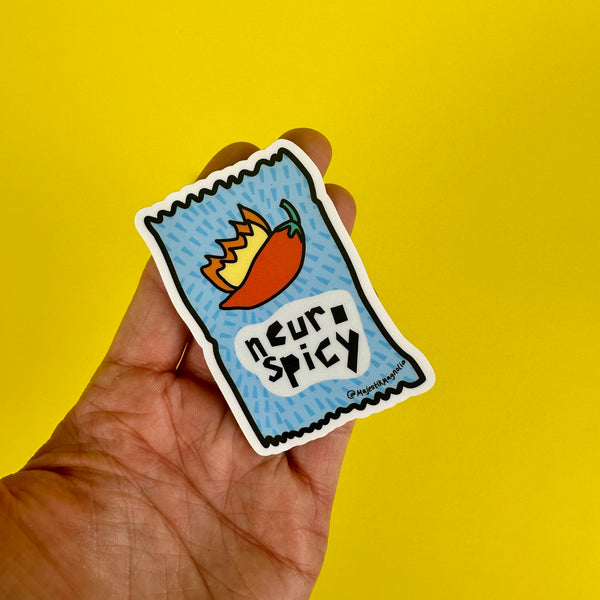 "Neuro Spicy" Hot Sauce Packet Awareness Sticker