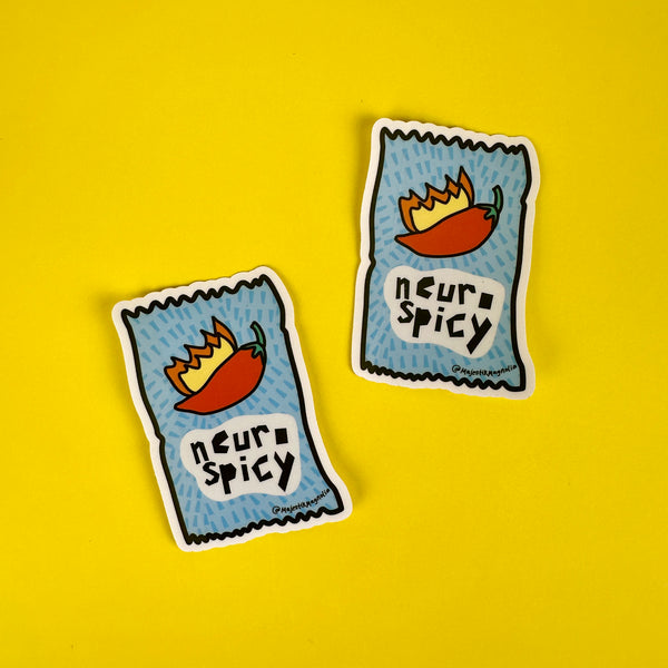 "Neuro Spicy" Hot Sauce Packet Awareness Sticker