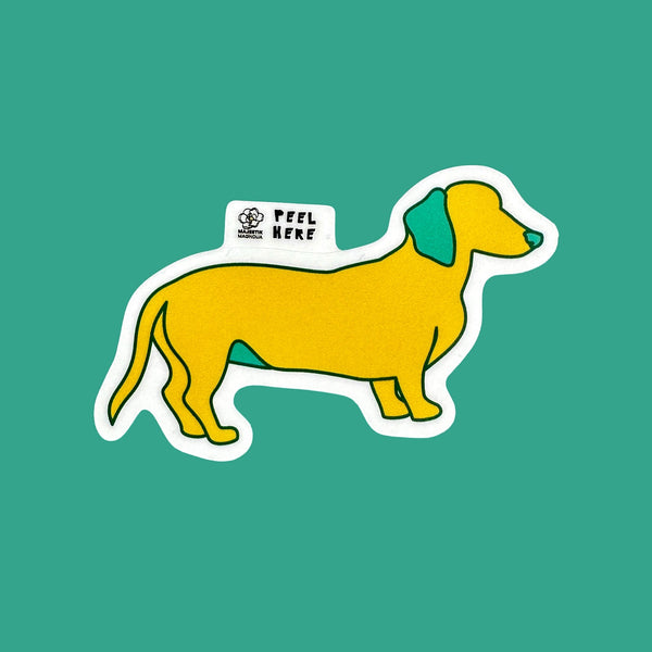 Pop Art Weenie Dog  • Dachshund Wiener Waterproof Sticker