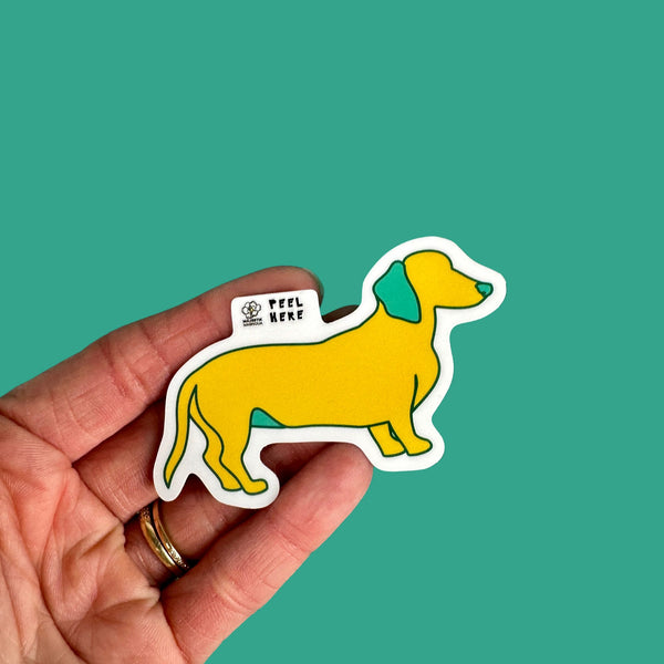 Pop Art Weenie Dog  • Dachshund Wiener Waterproof Sticker