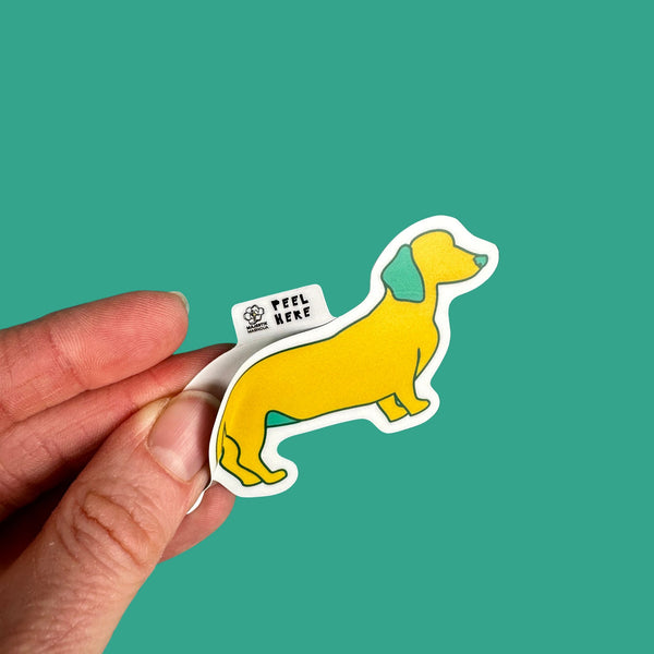 Pop Art Weenie Dog  • Dachshund Wiener Waterproof Sticker