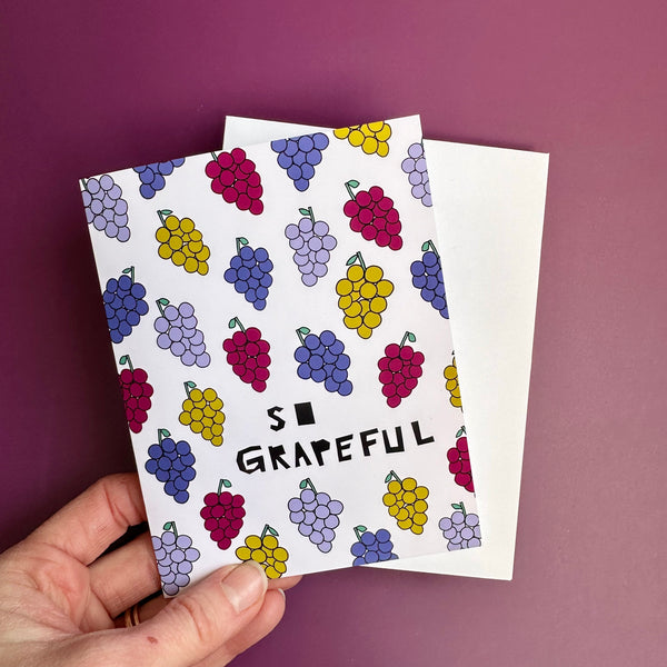 So Grapeful • Grape Thank You Greeting Card