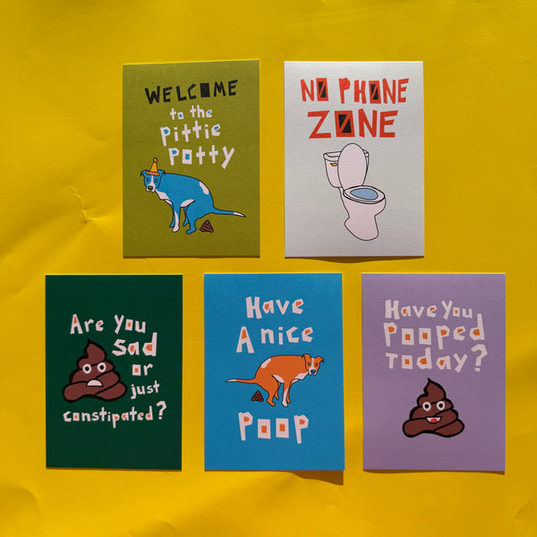 Are you sad or are you constipated? 💩 Small Bathroom Art Print