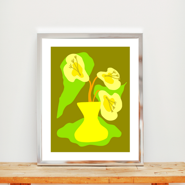 Vibrant Floral Vase - Art Print 8x10” from Majestik Magnolia