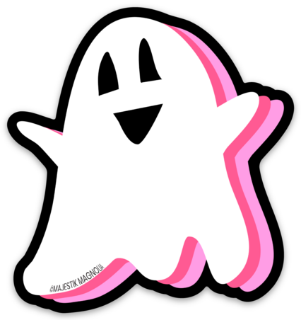 Friendly Ghost • Die-Cut Sticker or Magnet