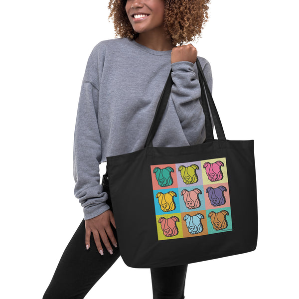 Pittie Pop Art • Majestik Mega Tote Bag